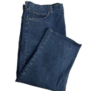 Genuine Dickies Jeans Men 44x30 Dark Blue Stretch Straight Leg ED130SNB